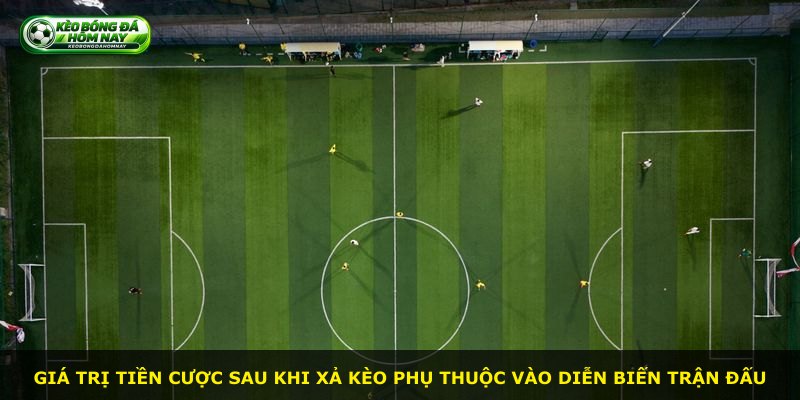 Giá trị tiền cược sau khi xả kèo phụ thuộc vào diễn biến trận đấu