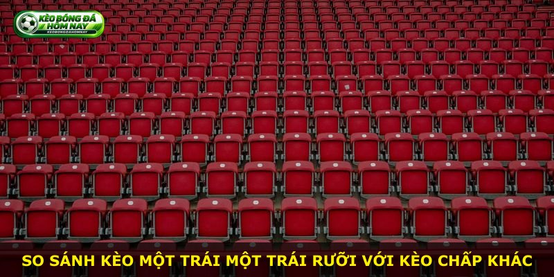 So sánh kèo một trái một trái rưỡi với kèo chấp khác